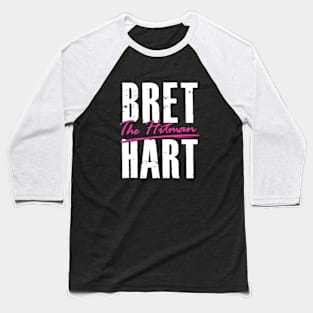 Bret Hart Black Baseball T-Shirt